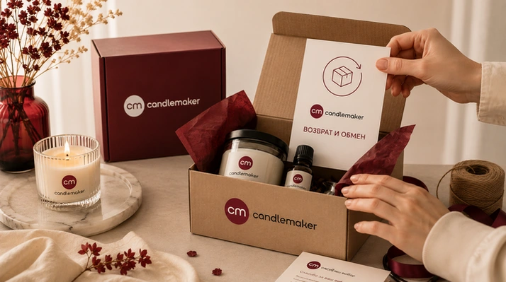 Упакованные заказы Candlemaker, готовые к отправке